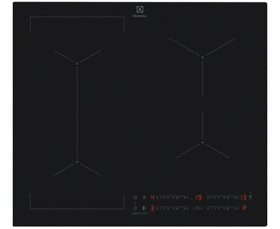 Electrolux 600 Series SaphirMatt SE® Hob2Hood, width 59 cm, black - Built-in induction hob Iebūvējama virsma - Indukcijas