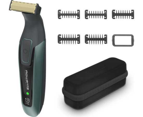 Rowenta Beard Trimmer TN6044E0 Cordless Number of length steps 6 Wet & Dry Black/Green Matu, Bārdas, Ķermeņa trimmeri