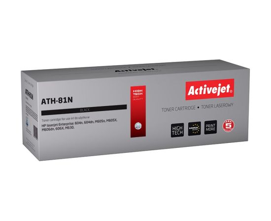 Activejet ATH-81N toner (replacement for HP 81A CF281A; Supreme; 10500 pages; black) Lāzerprinteru izejmateriāli