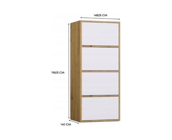 Top E Shop ALMA CHEST OF DRAWERS ARTISAN OAK/WHITE Jaunumi -Dārzam