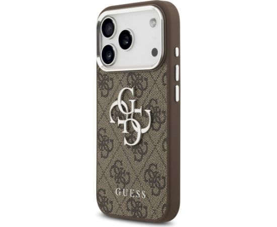 Case Guess 4G Big 4G Classic Logo Aizsargapvalks priekš iPhone 17 Pro / brūni sudrabs Neoriģinālie Maciņi