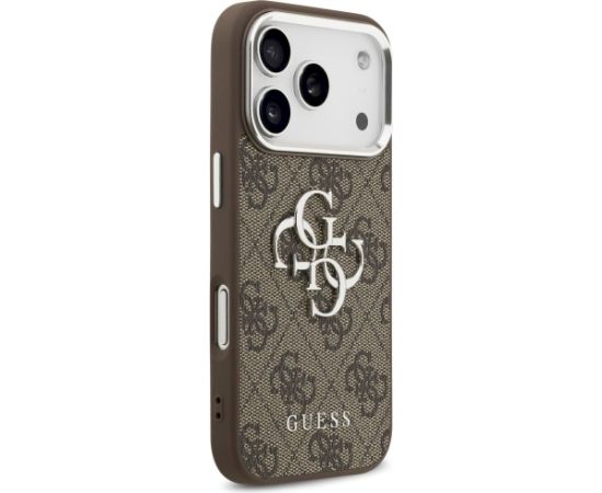 Case Guess 4G Big 4G Classic Logo Aizsargapvalks priekš iPhone 17 Pro / brūni sudrabs Neoriģinālie Maciņi