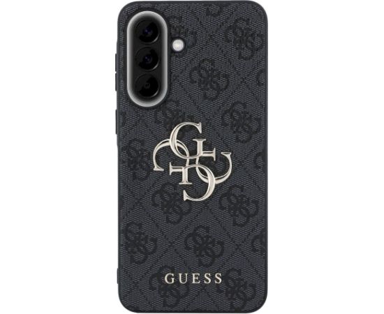 Guess Leather 4G Metal Logo Case Aizsargapvalks priekš Samsung Galaxy A37 5G / melns Neoriģinālie Maciņi