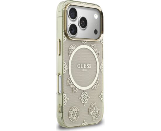 Guess IML Peony Dot MagSafe Case Aizsargapvalks priekš iPhone 17 Pro / bēšs Neoriģinālie Maciņi
