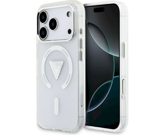Case Guess IML Gradient Triangle Logo MagSafe Aizsargapvalks priekš iPhone 17 Pro / caurspīdīgs Neoriģinālie Maciņi
