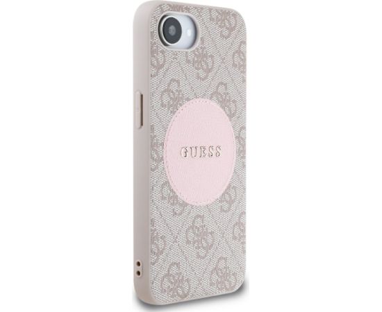 Guess 4G Circle Classic Logo MagSafe Aizsargapvalks priekš iPhone 16e / 17e / rozā Neoriģinālie Maciņi
