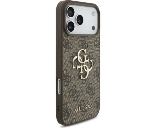 Guess 4G Big Logo Case Aizsargapvalks priekš iPhone 17 Pro Max / brūns Neoriģinālie Maciņi