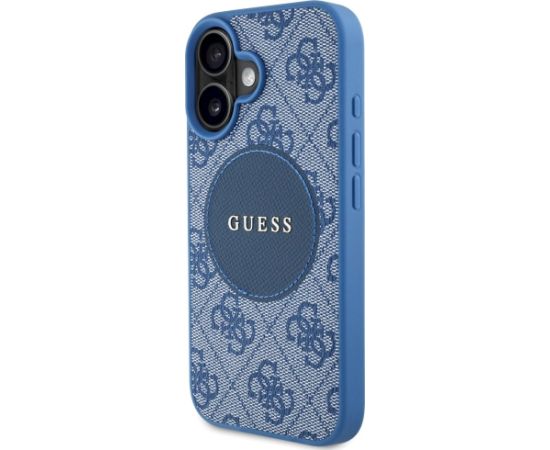 Guess 4G Circle Classic Logo MagSafe Aizsargapvalks priekš iPhone 16 / zils Neoriģinālie Maciņi