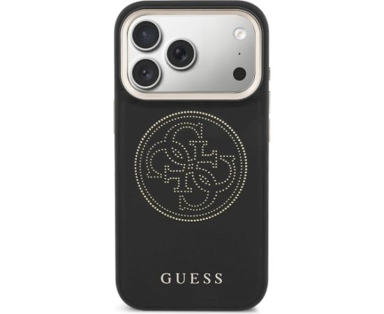 Guess Perforated 4G MagSafe Aizsargapvalks priekš iPhone 17 Pro Max / melns Neoriģinālie Maciņi