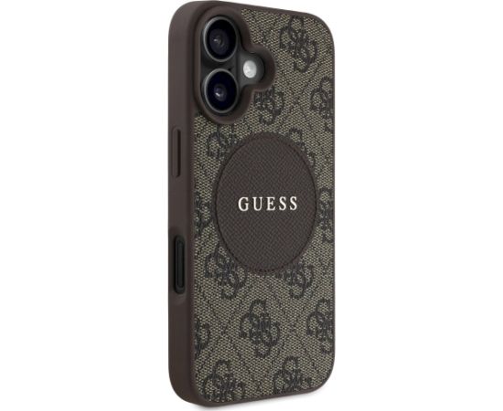 Guess 4G Circle Classic Logo MagSafe Aizsargapvalks priekš iPhone 16 / brūns Neoriģinālie Maciņi
