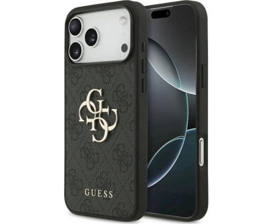 Guess 4G Big Logo Case Aizsargapvalks priekš iPhone 17 Pro Max / melns Neoriģinālie Maciņi