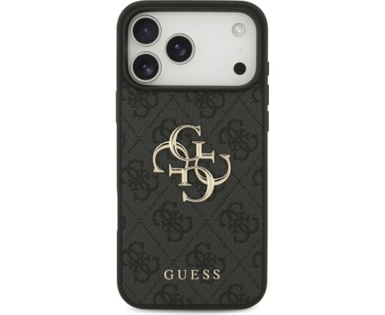 Guess 4G Big Logo Case Aizsargapvalks priekš iPhone 17 Pro Max / melns Neoriģinālie Maciņi