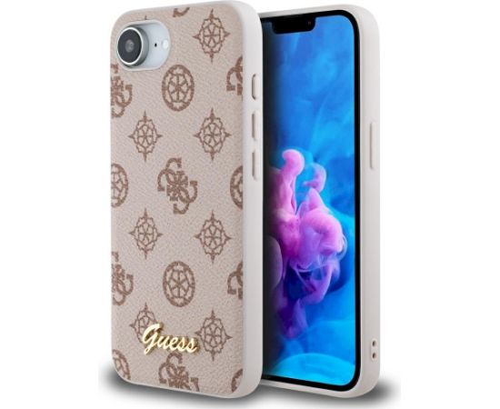 Case Guess Peony Script Logo MagSafe Защитный чехол для iPhone 16e / 17e / коричневый Чехлы - альтернативные