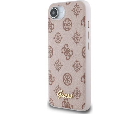Case Guess Peony Script Logo MagSafe Защитный чехол для iPhone 16e / 17e / коричневый Чехлы - альтернативные