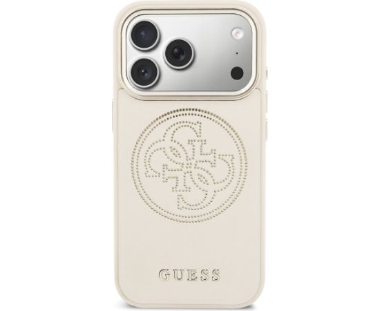 Guess Perforated 4G MagSafe Aizsargapvalks priekš iPhone 17 Pro Max / bēšs Neoriģinālie Maciņi