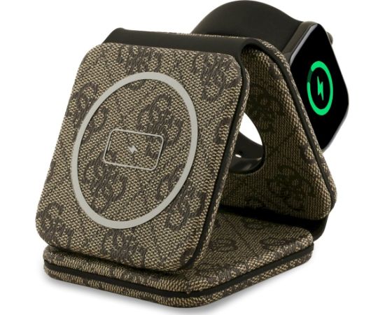 Guess wireless charger 3-in-1 4G Bezvadu lādētājs / brūns Bezvadu telefonu lādētāji