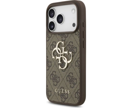 Guess 4G Big Logo Case Aizsargapvalks priekš iPhone 17 Pro / brūns Neoriģinālie Maciņi