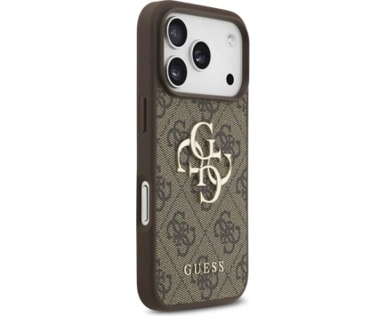 Guess 4G Big Logo Case Aizsargapvalks priekš iPhone 17 Pro / brūns Neoriģinālie Maciņi