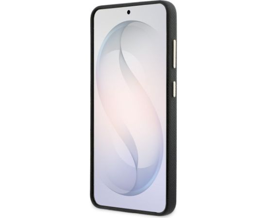 Guess Grained Big 4G Metal Logo Case Aizsargapvalks priekš Samsung Galaxy S26 Plus / melns Neoriģinālie Maciņi