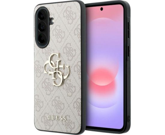 Case Guess Leather 4G Metal Logo Aizsargapvalks priekš Samsung Galaxy A37 5G / rozā Neoriģinālie Maciņi