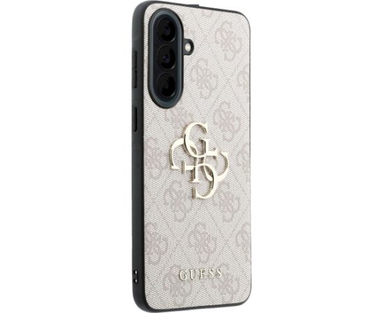 Case Guess Leather 4G Metal Logo Aizsargapvalks priekš Samsung Galaxy A37 5G / rozā Neoriģinālie Maciņi