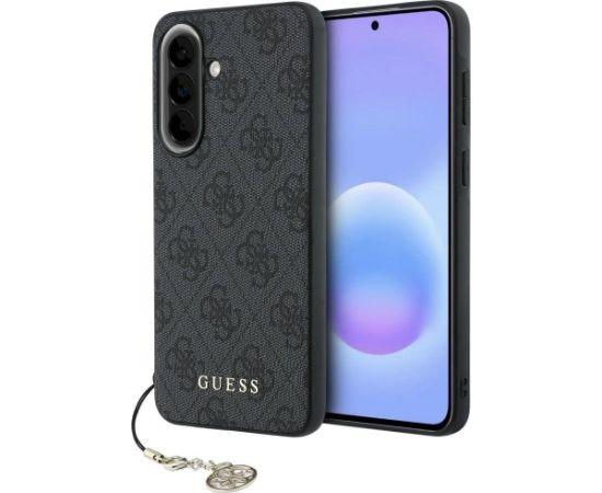 Guess 4G Charm Case Aizsargapvalks priekš Samsung Galaxy A57 5G / melns Neoriģinālie Maciņi