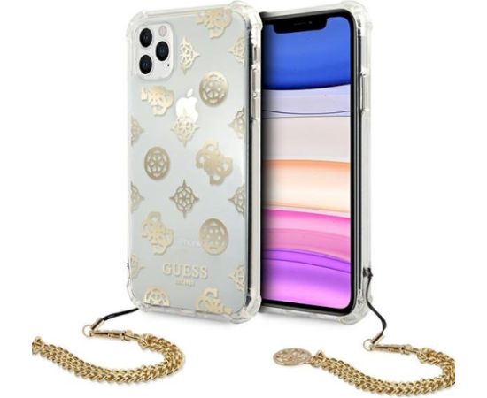 Guess GUHCN58KSPEGO Peony Chain Collection Aizsargapvalks priekš iPhone 11 Pro 5,8" / zelta Neoriģinālie Maciņi
