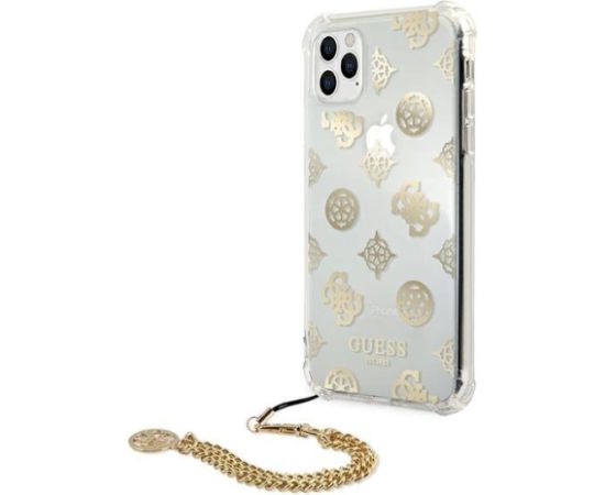 Guess GUHCN58KSPEGO Peony Chain Collection Aizsargapvalks priekš iPhone 11 Pro 5,8" / zelta Neoriģinālie Maciņi