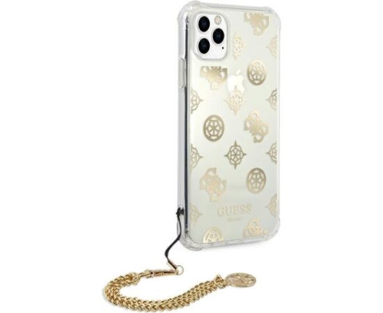 Guess GUHCN58KSPEGO Peony Chain Collection Aizsargapvalks priekš iPhone 11 Pro 5,8" / zelta Neoriģinālie Maciņi
