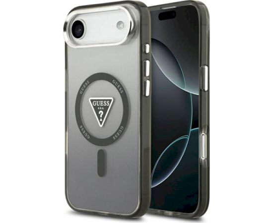 Case Guess IML Gradient Triangle Logo MagSafe Aizsargapvalks priekš iPhone Air / melns Neoriģinālie Maciņi