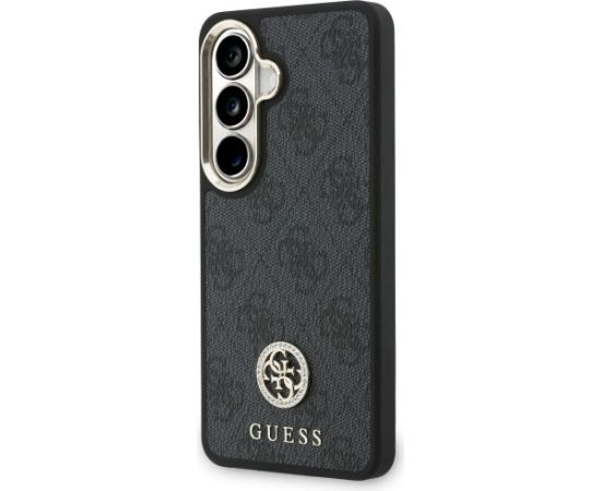 Guess 4G Big Rhinestone Triangle Strap MagSafe Aizsargapvalks priekš Samsung Galaxy S26 / melns Neoriģinālie Maciņi