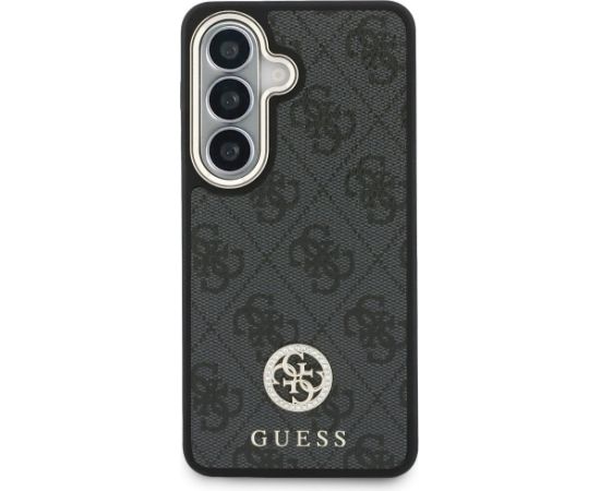 Guess 4G Big Rhinestone Triangle Strap MagSafe Aizsargapvalks priekš Samsung Galaxy S26 / melns Neoriģinālie Maciņi