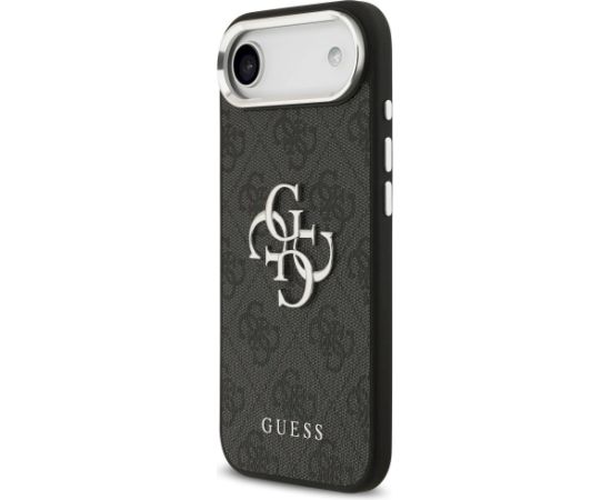Guess 4G Big 4G Classic Logo Aizsargapvalks priekš iPhone 17 Air / melns sudraba Neoriģinālie Maciņi