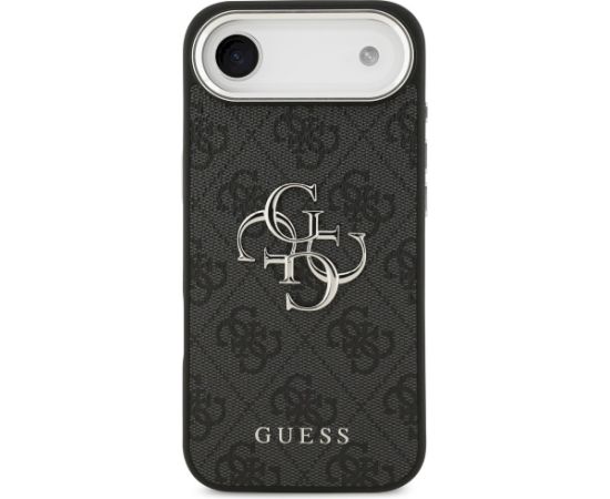 Guess 4G Big 4G Classic Logo Aizsargapvalks priekš iPhone 17 Air / melns sudraba Neoriģinālie Maciņi