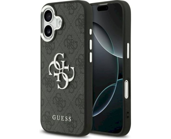 Guess 4G Big 4G Classic Logo Case Aizsargapvalks priekš iPhone 17 / melns/sudrabs Neoriģinālie Maciņi
