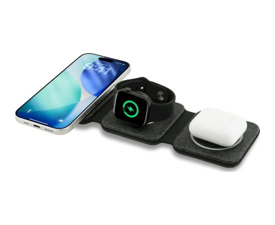 Guess wireless charger 3i-n-1 4G Bezvadu lādētājs / melns Bezvadu telefonu lādētāji