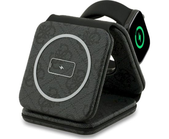 Guess wireless charger 3i-n-1 4G Bezvadu lādētājs / melns Bezvadu telefonu lādētāji