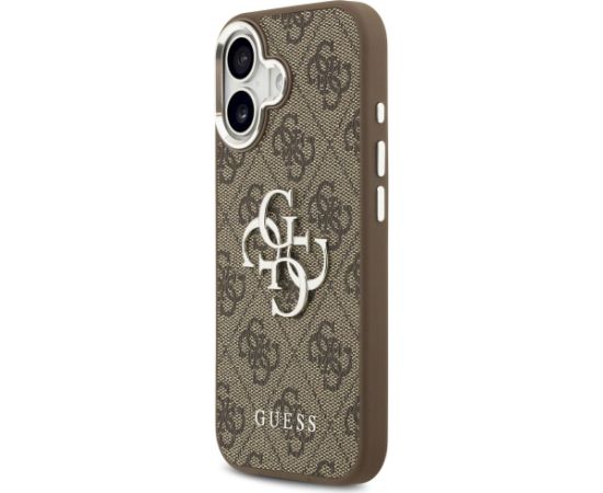 Guess 4G Big 4G Classic Logo Case Aizsargapvalks priekš iPhone 17 / brūns/sudraba Neoriģinālie Maciņi