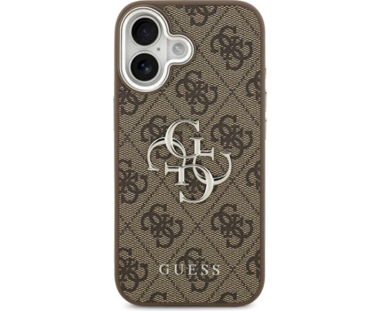 Guess 4G Big 4G Classic Logo Case Aizsargapvalks priekš iPhone 17 / brūns/sudraba Neoriģinālie Maciņi