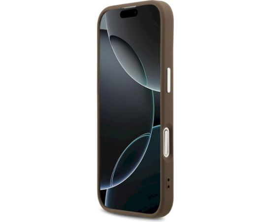 Guess 4G Big 4G Classic Logo Case Aizsargapvalks priekš iPhone 17 / brūns/sudraba Neoriģinālie Maciņi