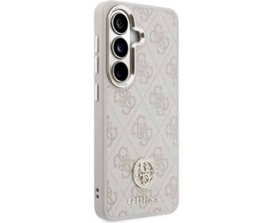 Guess 4G Big Rhinestone Triangle Strap MagSafe Aizsargapvalks priekš Samsung Galaxy S26 / rozā Neoriģinālie Maciņi
