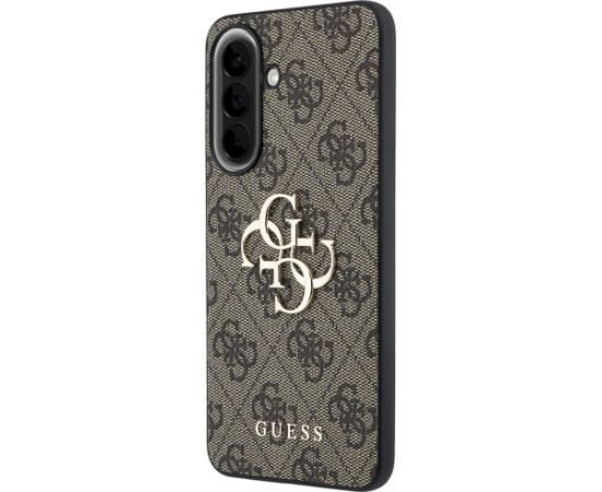Guess Leather 4G Metal Logo Case Aizsargapvalks priekš Samsung Galaxy A57 5G / brūns Neoriģinālie Maciņi