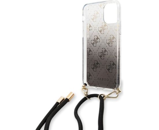 Guess GUHCN65WO4GBK Hardcase 4G Gradient Aizsargapvalks priekš iPhone 11 Pro Max / melns Neoriģinālie Maciņi
