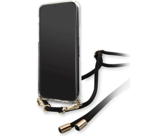 Guess GUHCN65WO4GBK Hardcase 4G Gradient Aizsargapvalks priekš iPhone 11 Pro Max / melns Neoriģinālie Maciņi