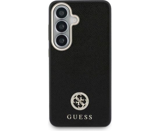 Guess Rhinestone Round Logo MagSafe Aizsargapvalks priekš Samsung Galaxy S26 / melns Neoriģinālie Maciņi