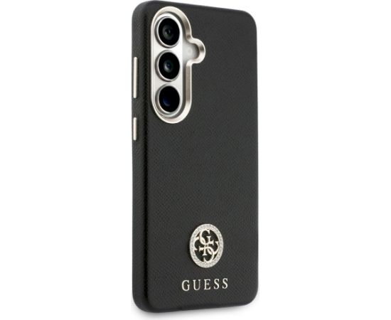 Guess Rhinestone Round Logo MagSafe Aizsargapvalks priekš Samsung Galaxy S26 / melns Neoriģinālie Maciņi