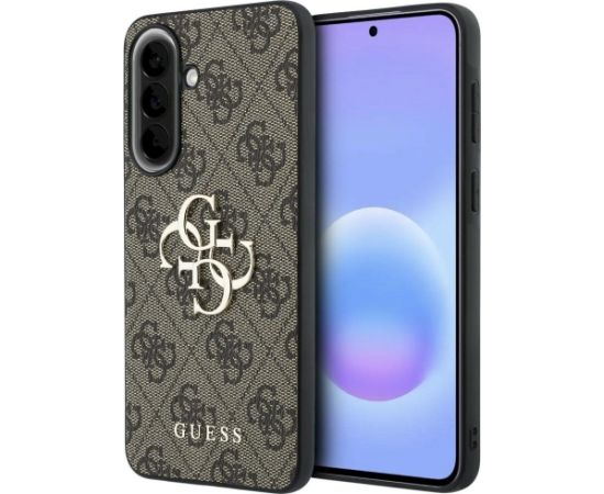 Guess Leather 4G Metal Logo Case Aizsargapvalks priekš Samsung Galaxy A37 5G / brūns Neoriģinālie Maciņi