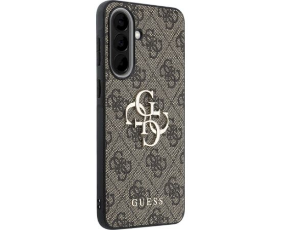 Guess Leather 4G Metal Logo Case Aizsargapvalks priekš Samsung Galaxy A37 5G / brūns Neoriģinālie Maciņi