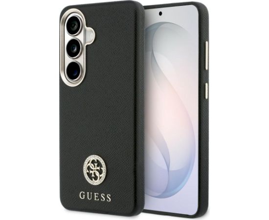 Guess Rhinestone Round Logo MagSafe Aizsargapvalks priekš Samsung Galaxy S26 / melns Neoriģinālie Maciņi