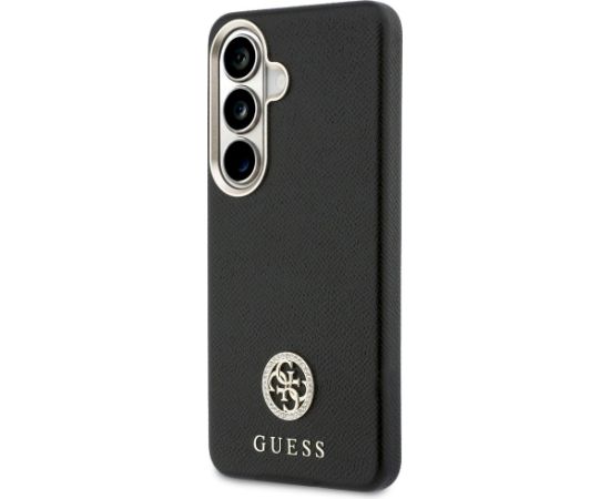 Guess Rhinestone Round Logo MagSafe Aizsargapvalks priekš Samsung Galaxy S26 / melns Neoriģinālie Maciņi